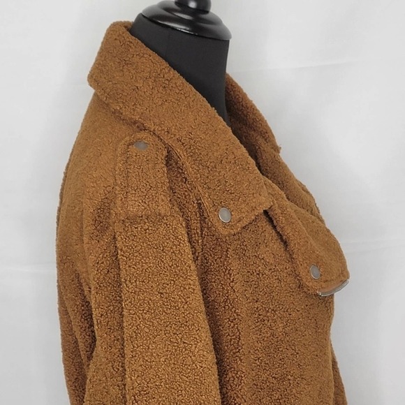 MAX Studio Brown sherpa moto jacket - Picture 14 of 16